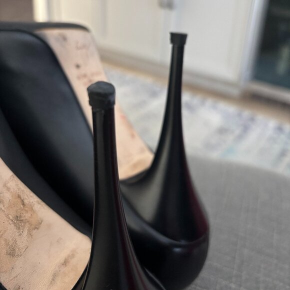 Giuseppe Zanotti Black Peep Toe Heels.  Size 38.5 EU - Picture 9 of 11